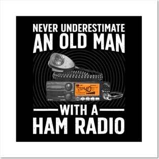 Ham Radio Art For Grandpa Men Amateur Radio Ham Operator Posters and Art